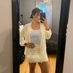 Express Body Contour Tank Bodysuit XS Baby Blue